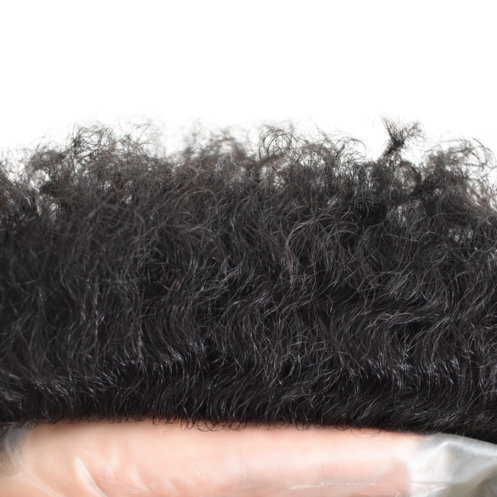 LYRICAL TOUPEE US Stock Afro Toupee for Black Men Full PU Curly Hair Unit For American African Men