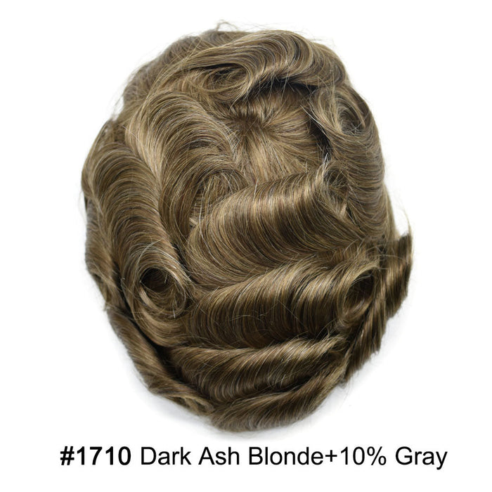 LYRICAL TOUPEE Full Swiss Super Welded Lace Mens Toupee US STOCK Bleached Knots Men Hair Piece Natural looking Toupee for Men