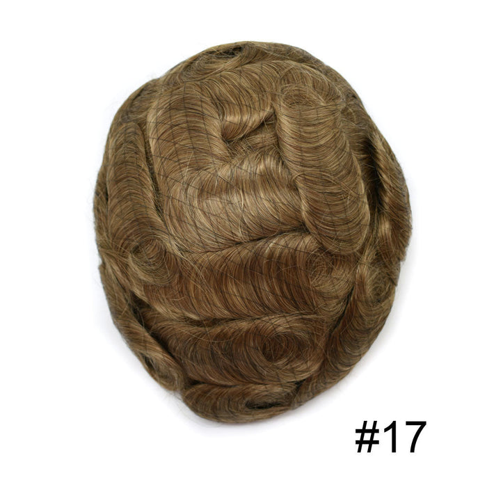 LYRICAL TOUPEE System for Mens Hair Piece US STOCK Monofilament with PU Coating(NPU) Toupee Folded Lace Front Natural Hairline Mens Toupee