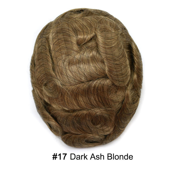 LYRICAL TOUPEE US Stock French Lace With Poly Coated Hair System For Men Natural Hairline Bleached  Knots Toupee for Men