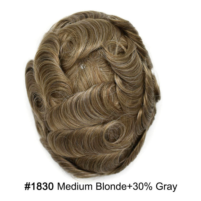 LYRICAL TOUPEE Full Swiss Super Welded Lace Mens Toupee US STOCK Bleached Knots Men Hair Piece Natural looking Toupee for Men