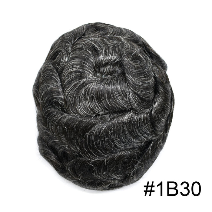 LYRICAL TOUPEE System for Mens Hair Piece US STOCK Monofilament with PU Coating(NPU) Toupee Folded Lace Front Natural Hairline Mens Toupee