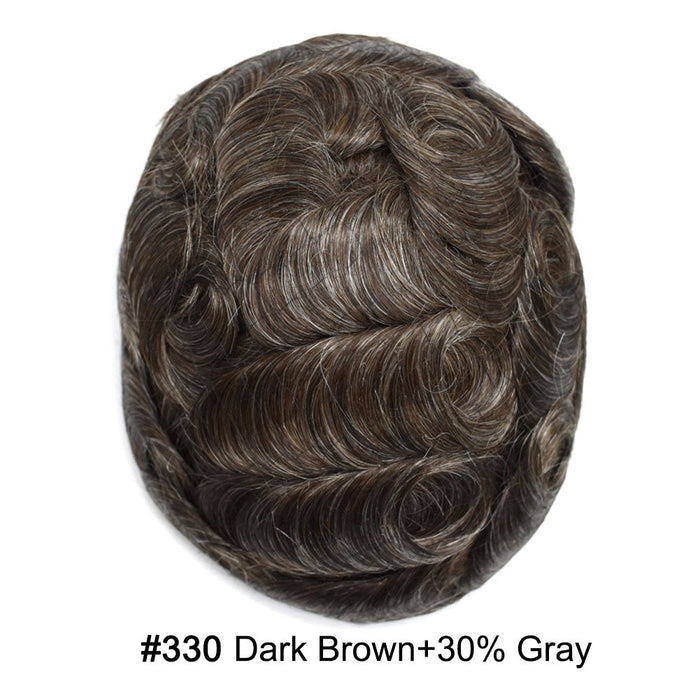 LYRICAL TOUPEE Full Swiss Super Welded Lace Mens Toupee US STOCK Bleached Knots Men Hair Piece Natural looking Toupee for Men