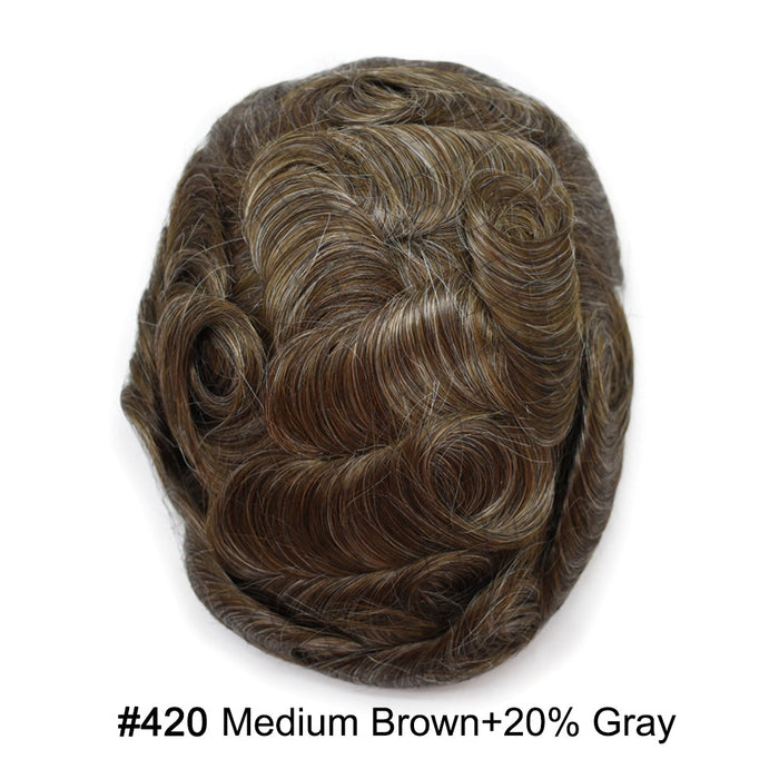 LYRICAL TOUPEE Full Swiss Super Welded Lace Mens Toupee US STOCK Bleached Knots Men Hair Piece Natural looking Toupee for Men
