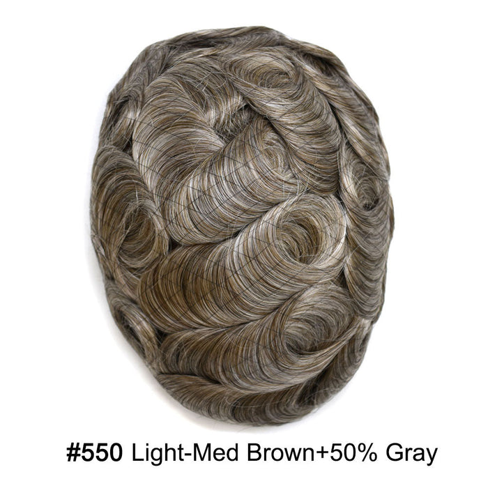 LYRICAL TOUPEE Full Swiss Super Welded Lace Mens Toupee US STOCK Bleached Knots Men Hair Piece Natural looking Toupee for Men
