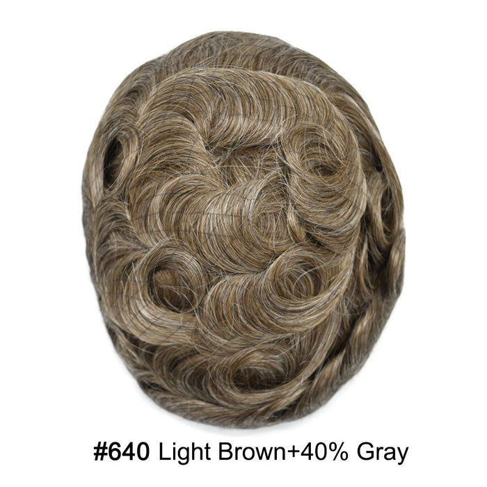 LYRICAL TOUPEE US Stock Mens Toupee Lace Front Skin Hair System for Men 0.06mm Thin Skin V-looped Mens Hairpieces