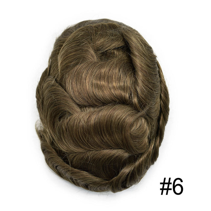 LYRICAL TOUPEE System for Mens Hair Piece US STOCK Monofilament with PU Coating(NPU) Toupee Folded Lace Front Natural Hairline Mens Toupee