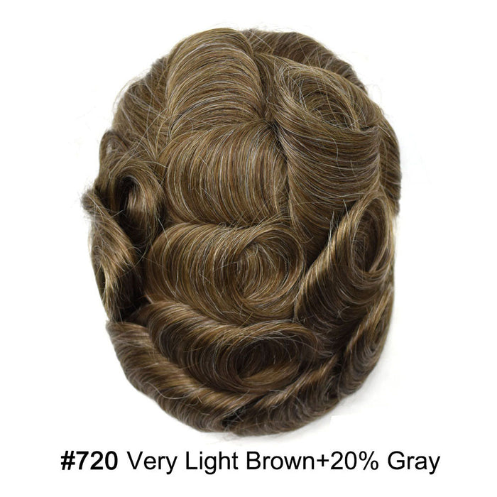 LYRICAL TOUPEE Full Swiss Super Welded Lace Mens Toupee US STOCK Bleached Knots Men Hair Piece Natural looking Toupee for Men