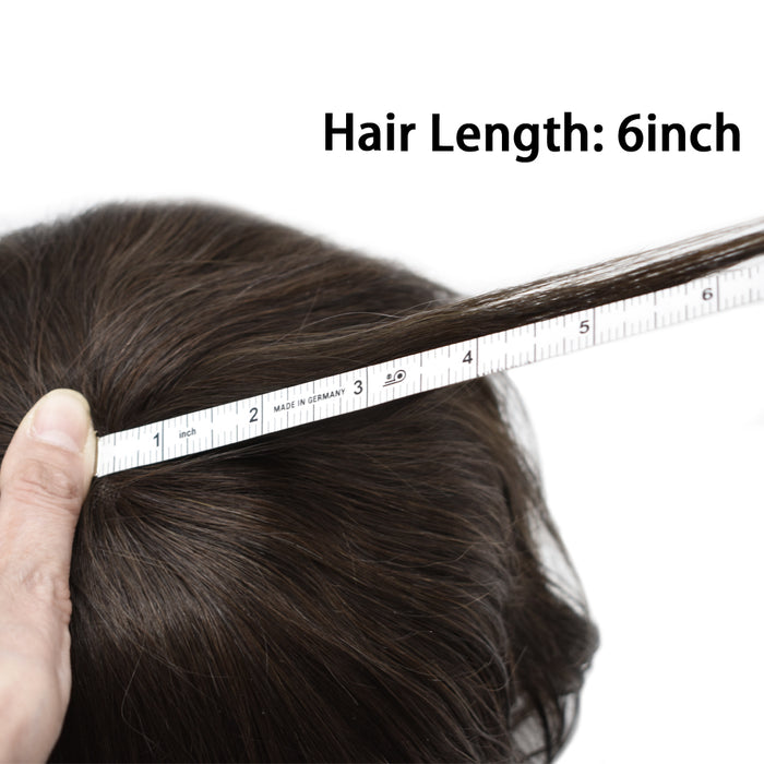 LYRICAL TOUPEE French Lace Hair Piece For Men Remy Human Hair Breathable Toupee V-Looped Front Natural Hairline Men Hair Replacement System