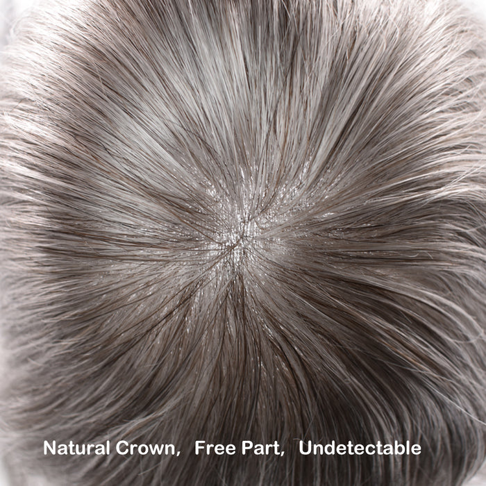 LYRICAL TOUPEE US Stock 0.10mm Thickness Durable Skin Hair System for Men 100% Hand Tied Woven Toupee for Men