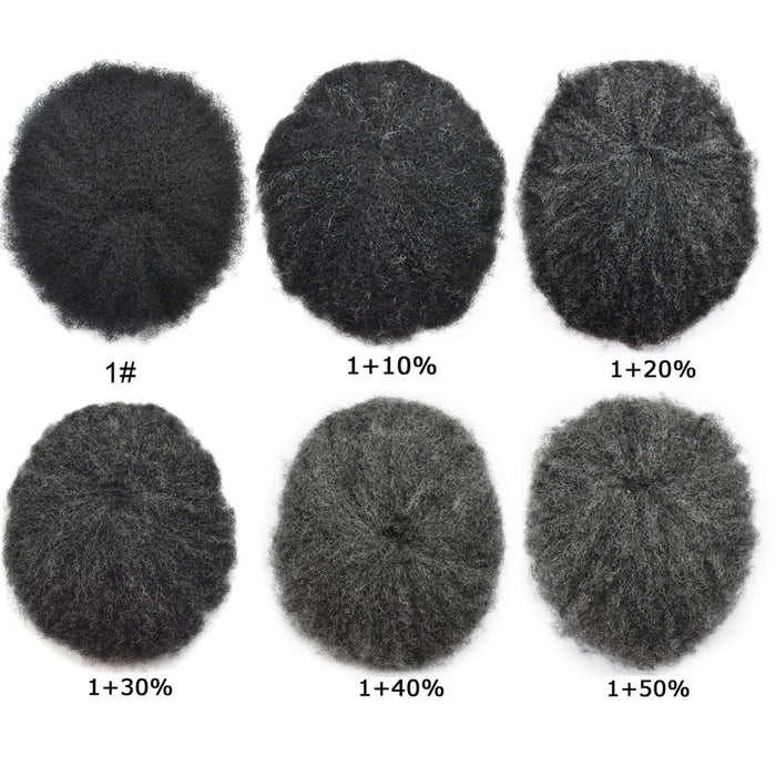 LYRICAL TOUPEE US Stock Afro Curly Toupee For Black Men Full French Lace Hair Units Mens Hairpieces