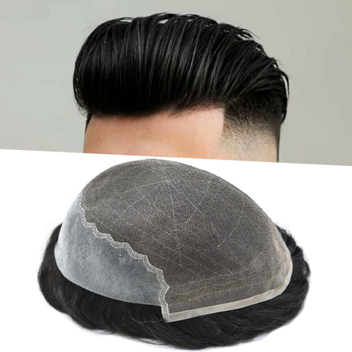 LYRICAL TOUPEE Welded Swiss Lace Hair System For Men Bleached  Knots Durable Toupee for Men Hairpieces