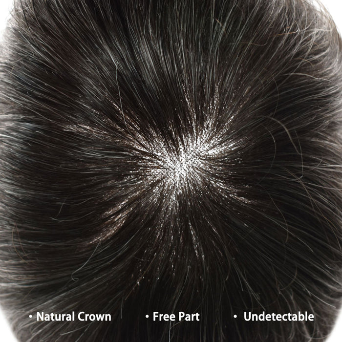 LYRICAL TOUPEE System for Mens Hair Piece US STOCK Monofilament with PU Coating(NPU) Toupee Folded Lace Front Natural Hairline Mens Toupee
