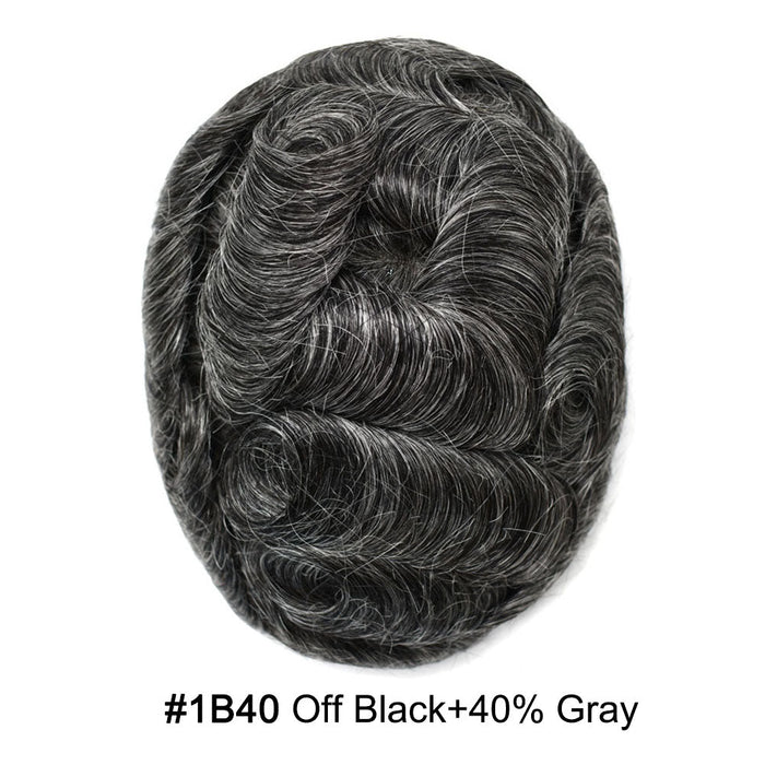 LYRICAL HAIR US Stock French Lace With PU Hair System For Men Natural Hairline Bleached  Knots Toupee for Men