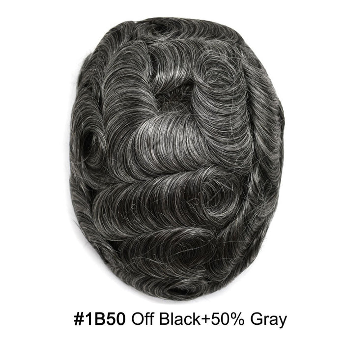 LYRICAL HAIR US Stock French Lace With PU Hair System For Men Natural Hairline Bleached  Knots Toupee for Men
