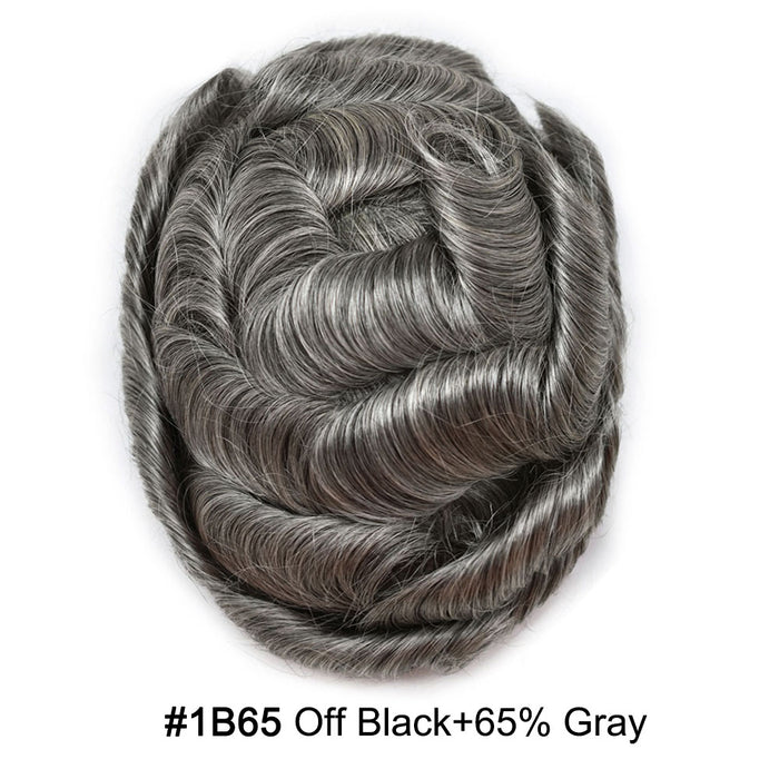 LYRICAL TOUPEE US Stock Full French Lace Toupee for Men Hair System Bleached Knots Natural Hairline Mens Hair Piece