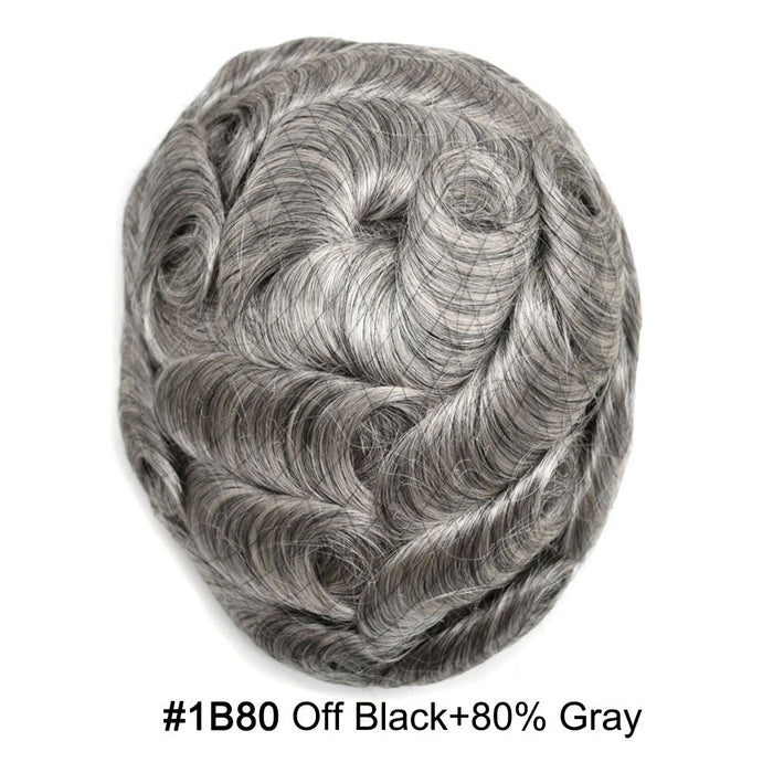 LYRICAL HAIR US Stock French Lace With PU Hair System For Men Natural Hairline Bleached  Knots Toupee for Men