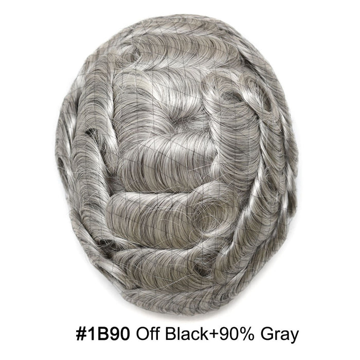 LYRICAL TOUPEE US Stock Full French Lace Toupee for Men Hair System Bleached Knots Natural Hairline Mens Hair Piece