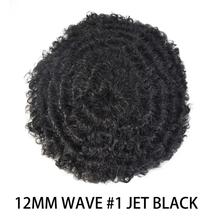LYRICAL TOUPEE US Stock Afro Toupee for Black Men Full PU Curly Hair Unit For American African Men