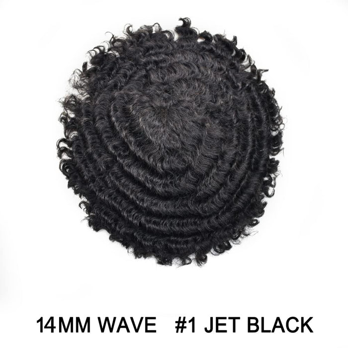 LYRICAL TOUPEE US Stock Afro Toupee for Black Men Full PU Curly Hair Unit For American African Men