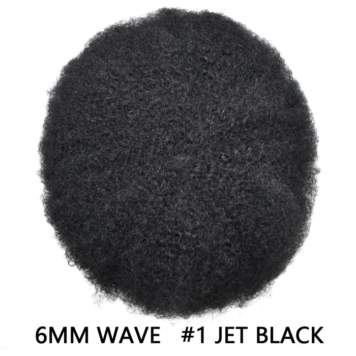 LYRICAL TOUPEE US Stock Afro Toupee for Black Men Full PU Curly Hair Unit For American African Men