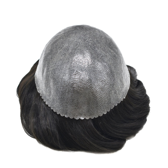 LYRICAL TOUPEE US Stock Toupee for Mens Full PU Injected Human Hairpiece for Men Durable Mens Hair System