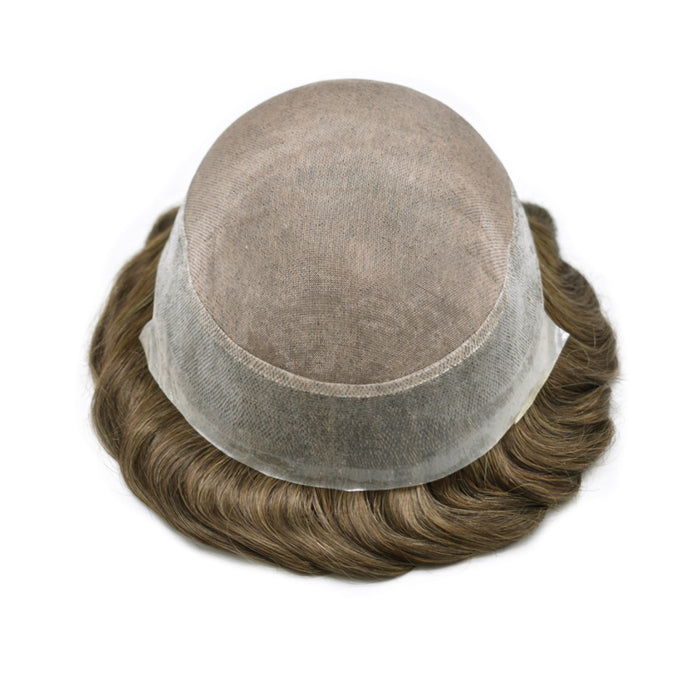 LYRICAL TOUPEE Hair US Stock System For Men Fine Monofilament With PU Hairpieces For Men