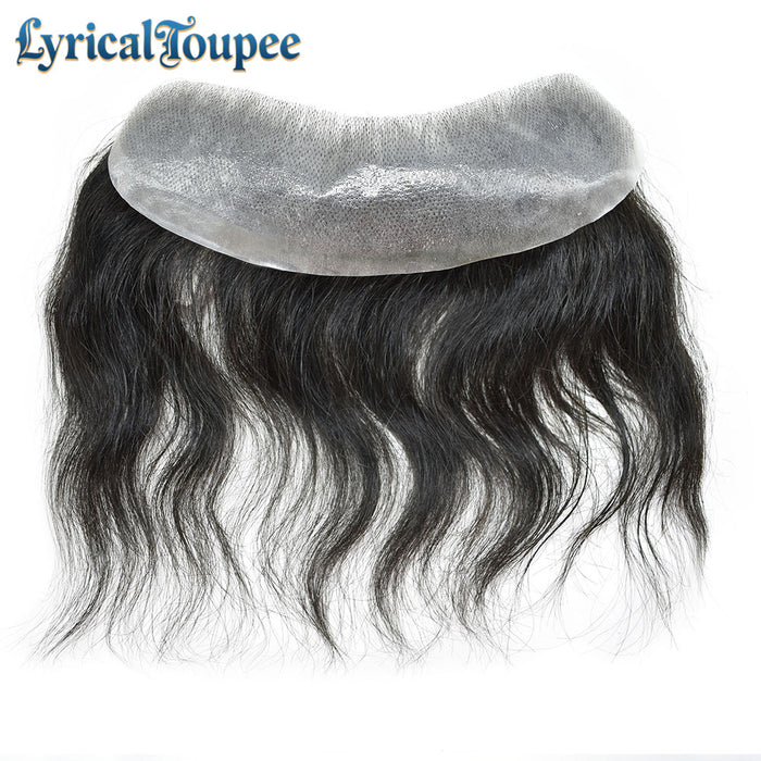 LYRICAL TOUPEE US Stock Men Frontal Hair System V-Looped PU Toupee for Men Natural Hairline Mens Toupee