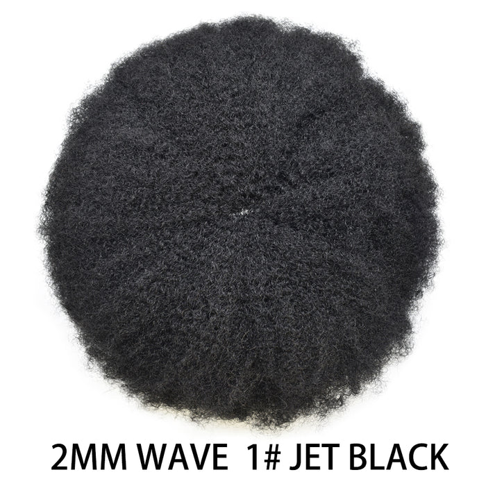 LYRICAL TOUPEE US STOCK Afro Curly French Lace Front Hairpiece for Black Men Weave Hair Unit