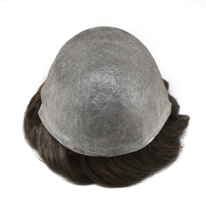 LYRICAL TOUPEE US Stock 0.08mm Thickness Natural& Durable Thin Skin Hair System For Men V-Looped Knots Mens Hairpieces Natural Hairline  Toupee for Men