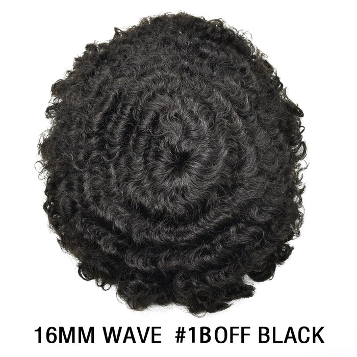LYRICAL TOUPEE US STOCK Afro Curly French Lace Front Hairpiece for Black Men Weave Hair Unit