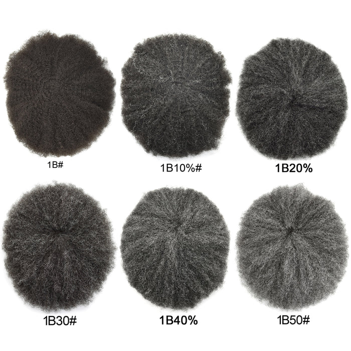 LYRICAL TOUPEE US Stock Afro Curly Toupee For Black Men Full French Lace Hair Units Mens Hairpieces