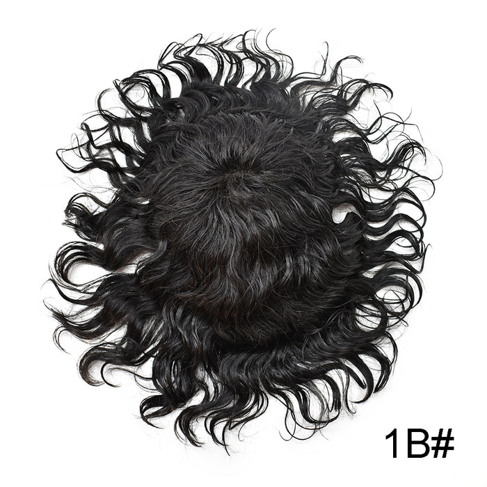 LYRICAL TOUPEE US STOCK Afro Curly French Lace Front Hairpiece for Black Men Weave Hair Unit