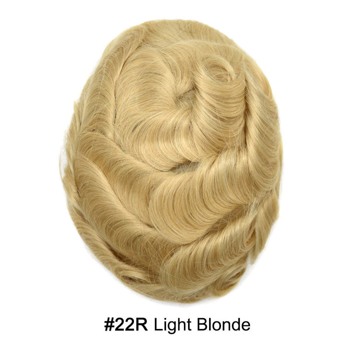 LYRICAL HAIR US Stock French Lace With PU Hair System For Men Natural Hairline Bleached  Knots Toupee for Men