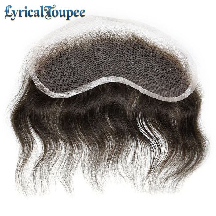 LYRICAL TOUPEE US Stock Swiss Lace Frontal 18CM x 4CM High Quality Frontal Indian Remy Human Hair for Receding Hairline Front Hair System