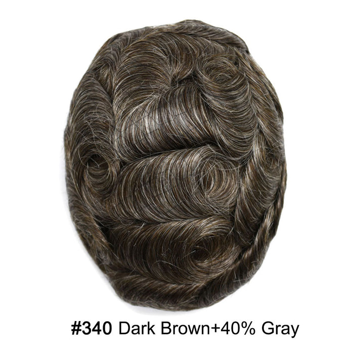 LYRICAL HAIR US Stock French Lace With PU Hair System For Men Natural Hairline Bleached  Knots Toupee for Men