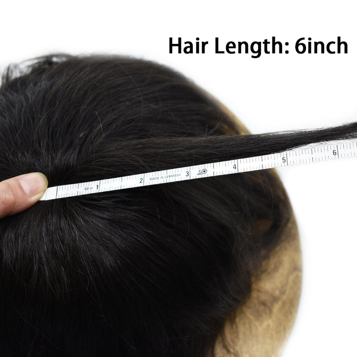 LYRICAL TOUPEE System for Mens Hair Piece US STOCK Monofilament with PU Coating(NPU) Toupee Folded Lace Front Natural Hairline Mens Toupee