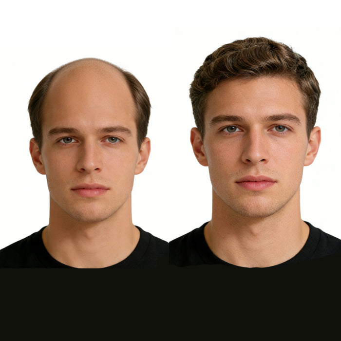 LYRICAL TOUPEE US Stock Full French Lace Toupee for Men Hair System Bleached Knots Natural Hairline Mens Hair Piece