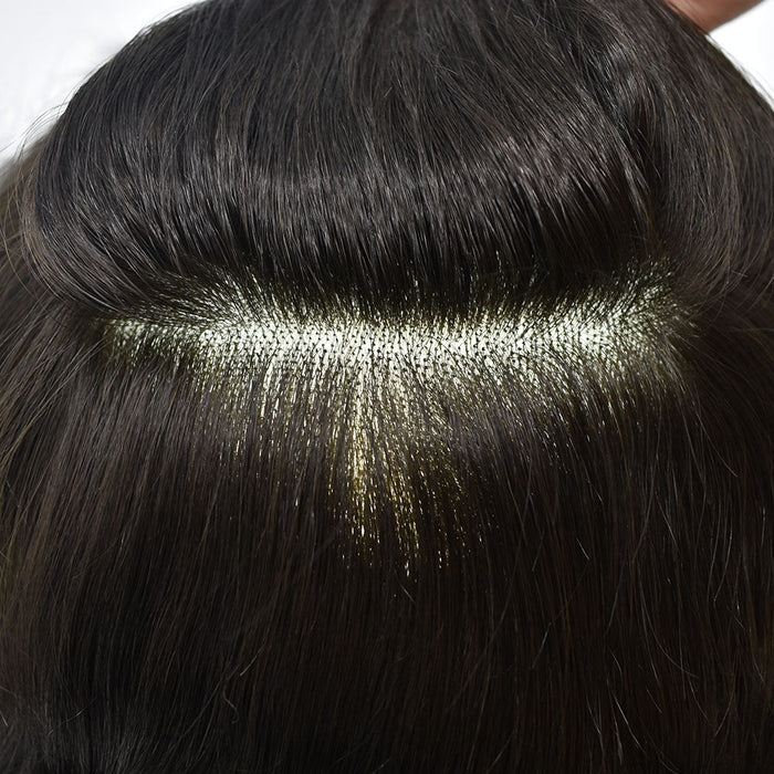 LYRICAL HAIR Hair System For Men Monofilament With 2inch PU Mens Hairpieces