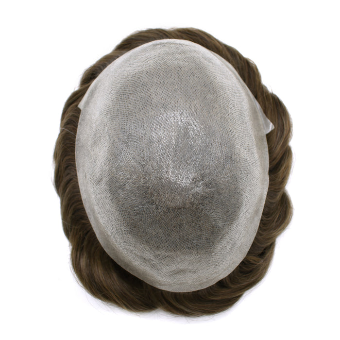 LYRICAL TOUPEE US Stock Mens Toupee 0.04mm Ultra Thin Skin Hair System for Men V-Looped Knots Natural Hairline Mens Hairpieces