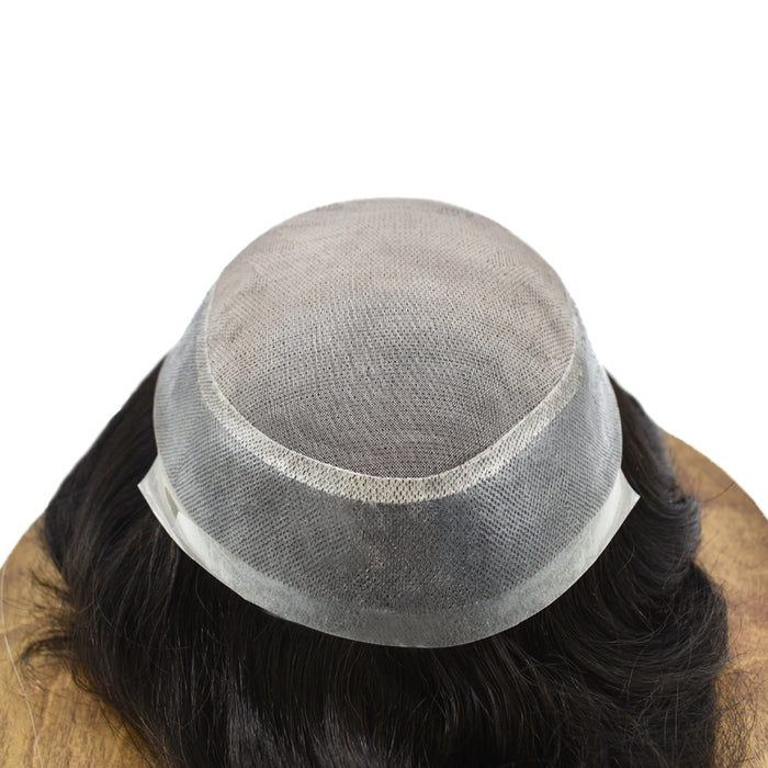 LYRICAL TOUPEE US Stock Hair System For Men Fine Monofilament With PU Hairpieces For Men
