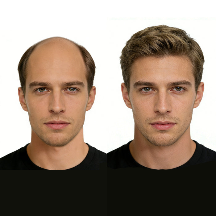 LYRICAL TOUPEE US Stock French Lace Front Mens Toupee Breathable Human Hairpiece For Men Hair Systems