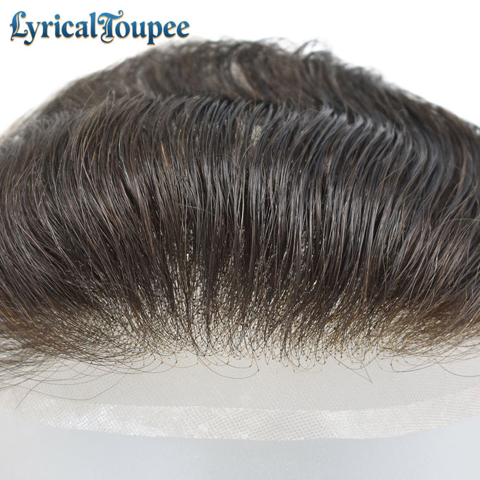 LYRICAL TOUPEE US Stock Swiss Lace Frontal 18CM x 4CM High Quality Frontal Indian Remy Human Hair for Receding Hairline Front Hair System