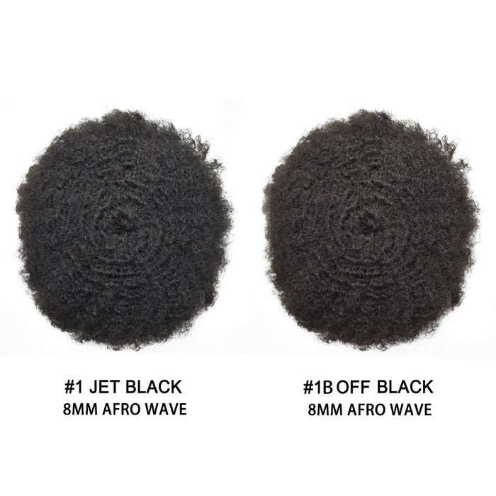 LYRICAL TOUPEE US Stock Afro Curly Toupee For Black Men Full French Lace Hair Units Mens Hairpieces