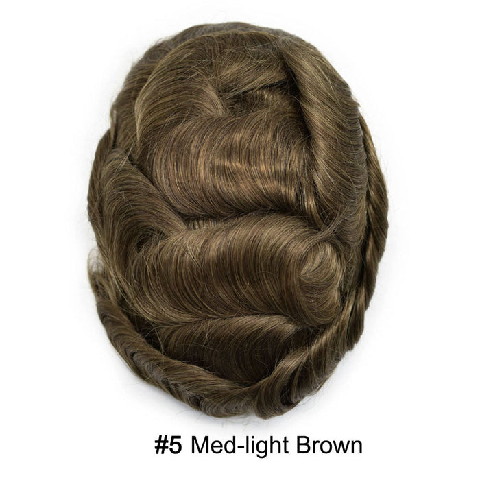 LYRICAL HAIR US Stock French Lace With PU Hair System For Men Natural Hairline Bleached  Knots Toupee for Men