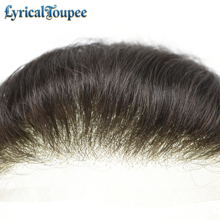 LYRICAL TOUPEE US Stock Swiss Lace Frontal 18CM x 4CM High Quality Frontal Indian Remy Human Hair for Receding Hairline Front Hair System