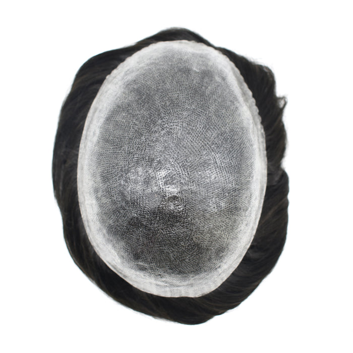 LYRICAL TOUPEE US Stock Toupee for Mens Full PU Injected Human Hairpiece for Men Durable Mens Hair System