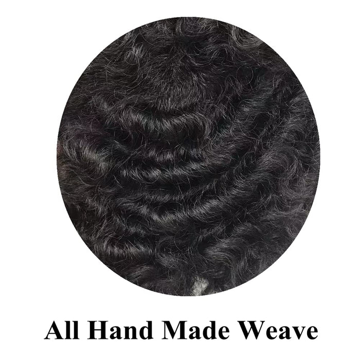 LYRICAL TOUPEE US STOCK Afro Curly French Lace Front Hairpiece for Black Men Weave Hair Unit