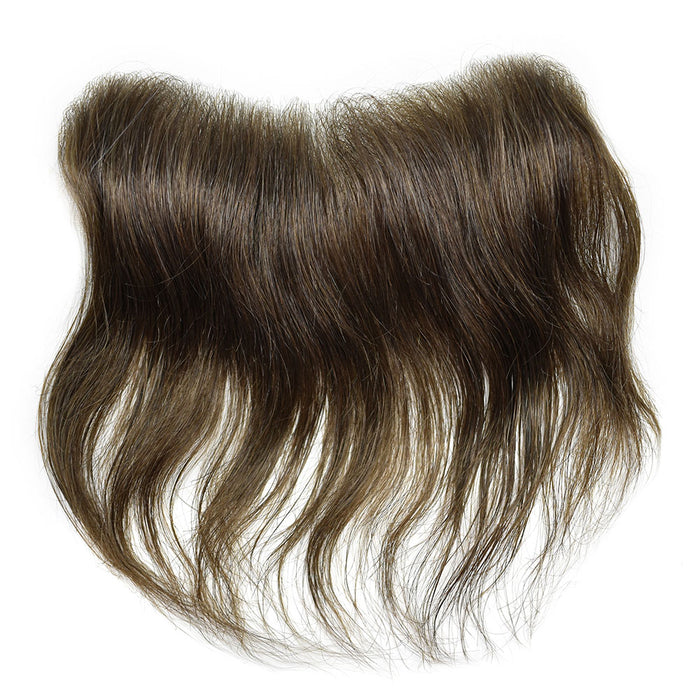 LYRICAL TOUPEE US Stock Mens Frontal Hairpiece Forehead Hairline Toupee French Lace With PU Natural Hairline For Receding Hairline 4X18cm