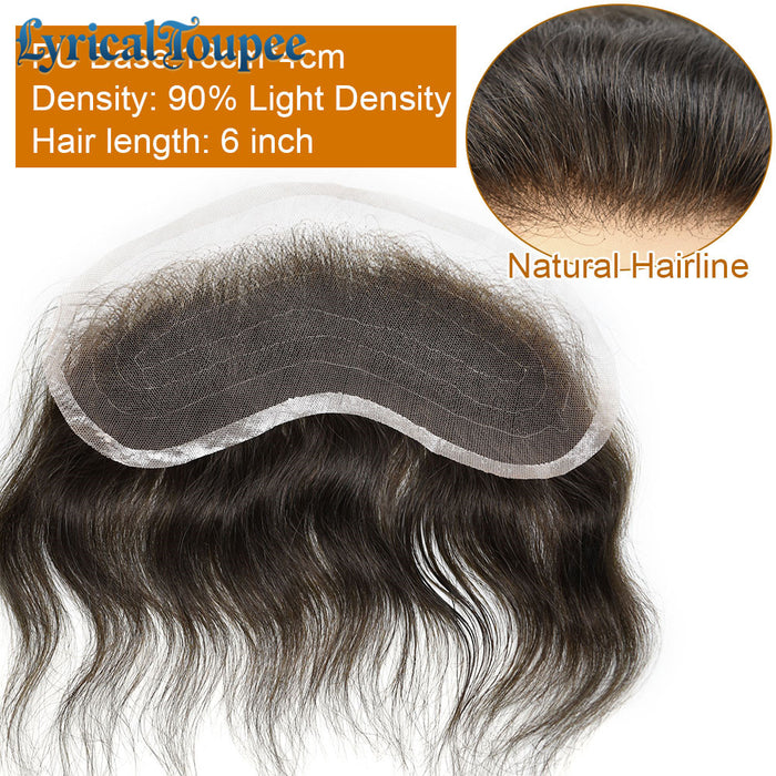 LYRICAL TOUPEE US Stock Swiss Lace Frontal 18CM x 4CM High Quality Frontal Indian Remy Human Hair for Receding Hairline Front Hair System